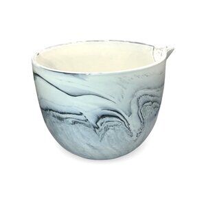 Ciroa Medium Porcelain Marble Swirl Mixing Bowl With Pour Spout